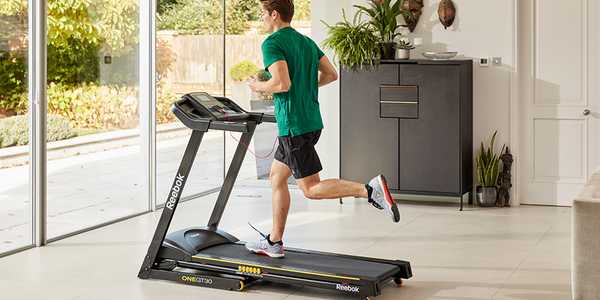 A man running on a treadmill.